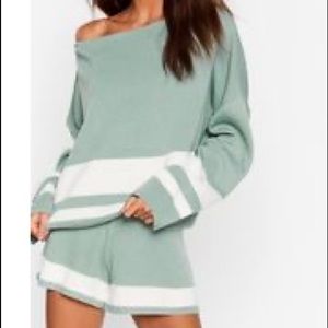 Nasty Gal Sweater & Shorts Lounge Set